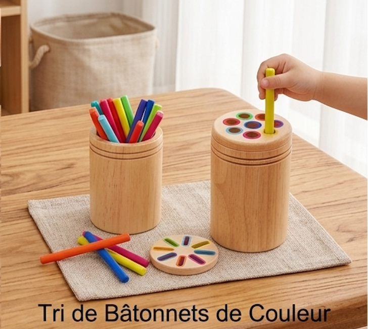 Jeu d’apprentissage en bois - 2 à 5 ans