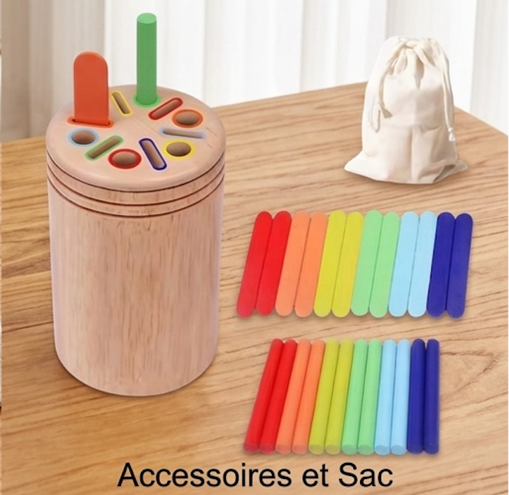 Jeu d’apprentissage en bois - 2 à 5 ans